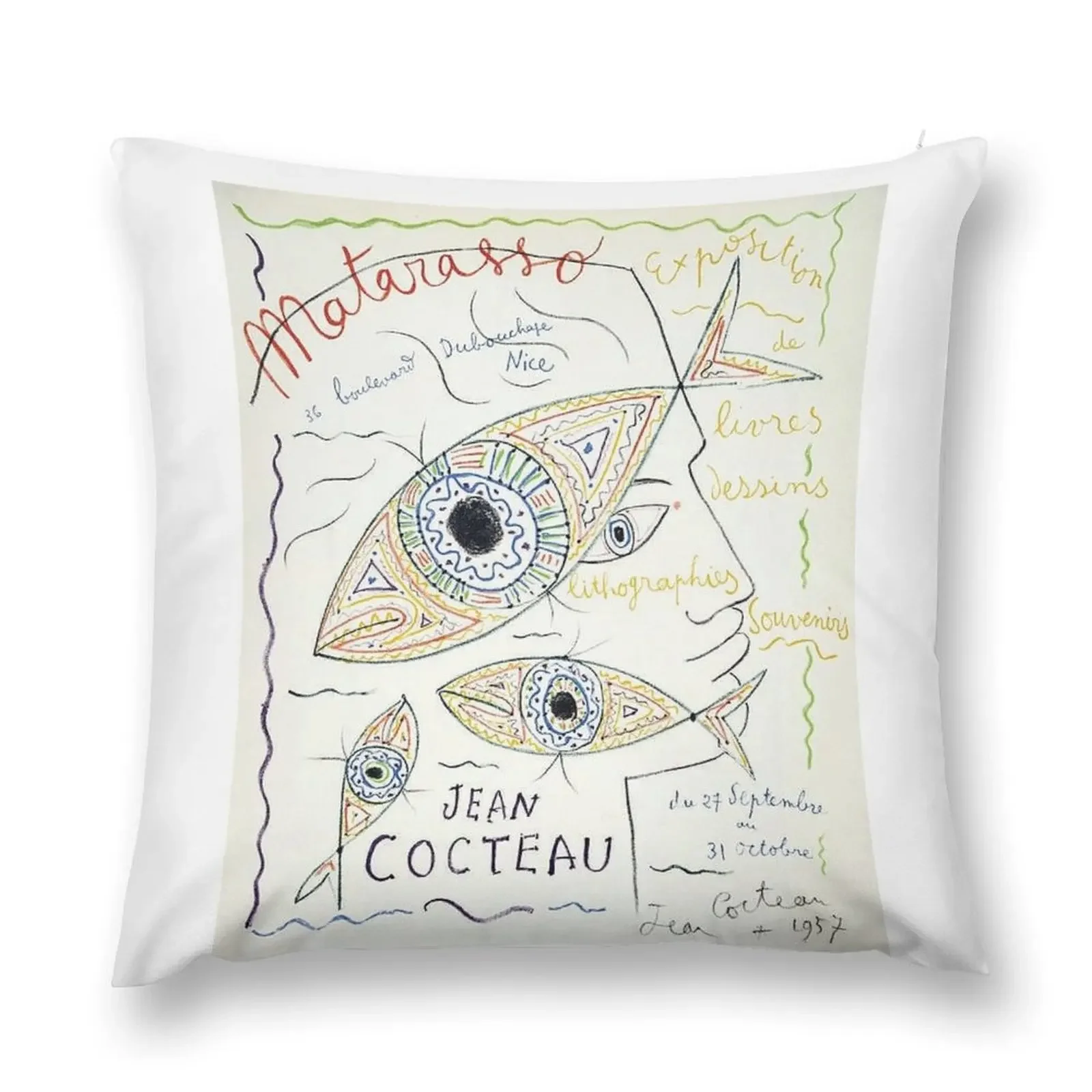 

Jean cocteau artwork jean cocteau painting jean cocteau Throw Pillow Decorative Cushions For Living Room pillow