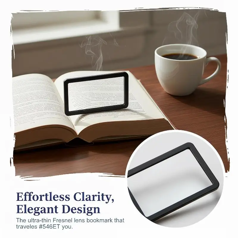[J] Full Page Large Sheet Magnifier Magnifying Glass Reading Aid Glass Page Magnifying Lens Ultra-thin Reading Magnifier view 6