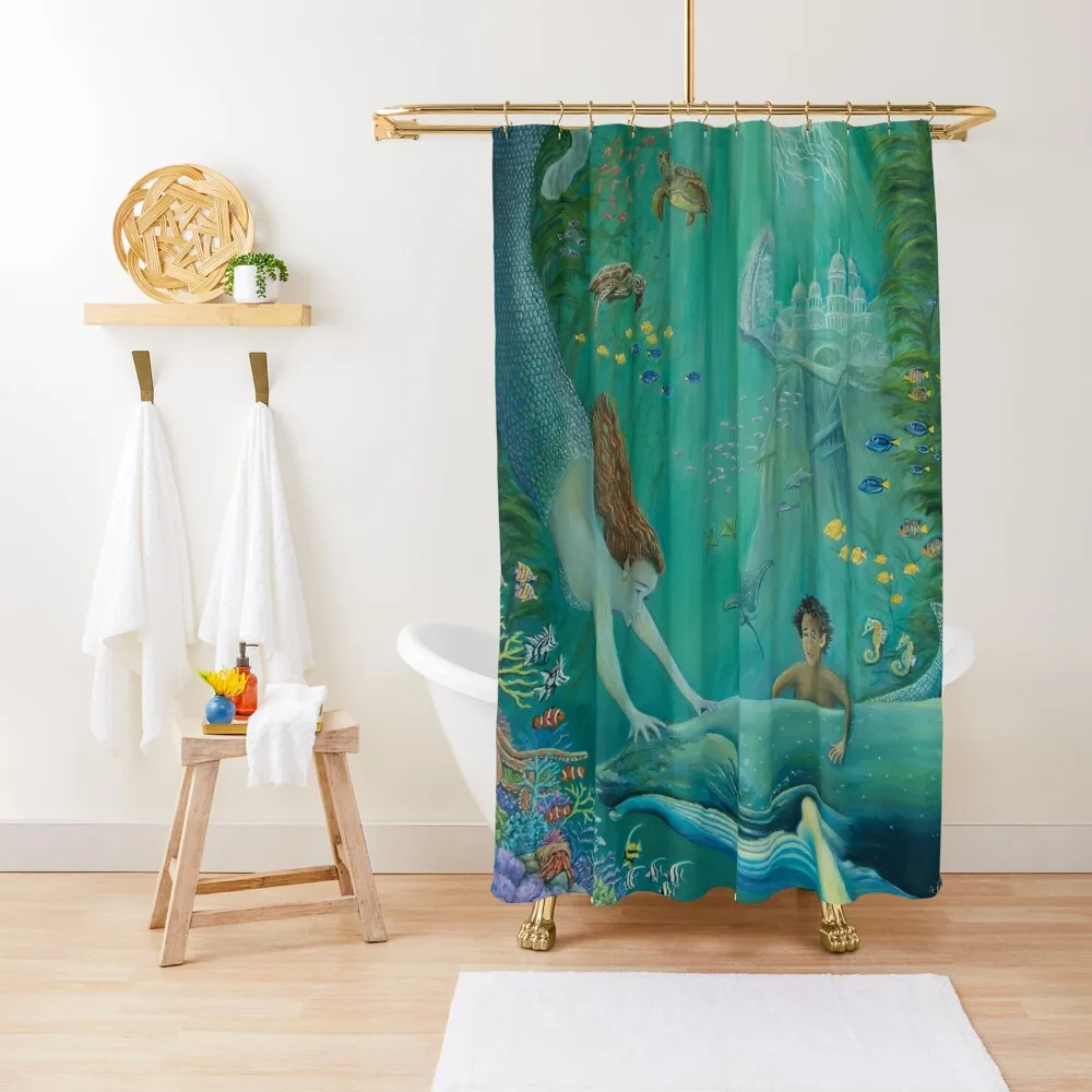 

Beyond The Reef To Atlantis' by Sonia Finch Shower Curtain Bathroom Box Bathroom For Shower Anime Bathroom Anime Shower Curtain
