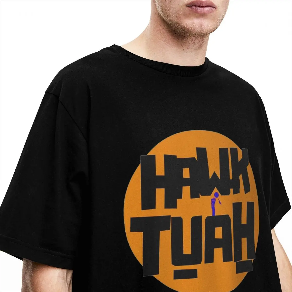 Haikyuu T Shirt Hawk Tuah 24 Spit On That Thang Funny Cotton T-Shirts Novelty Tshirt Men Beach Y2K Casual Short Sleeve Clothing