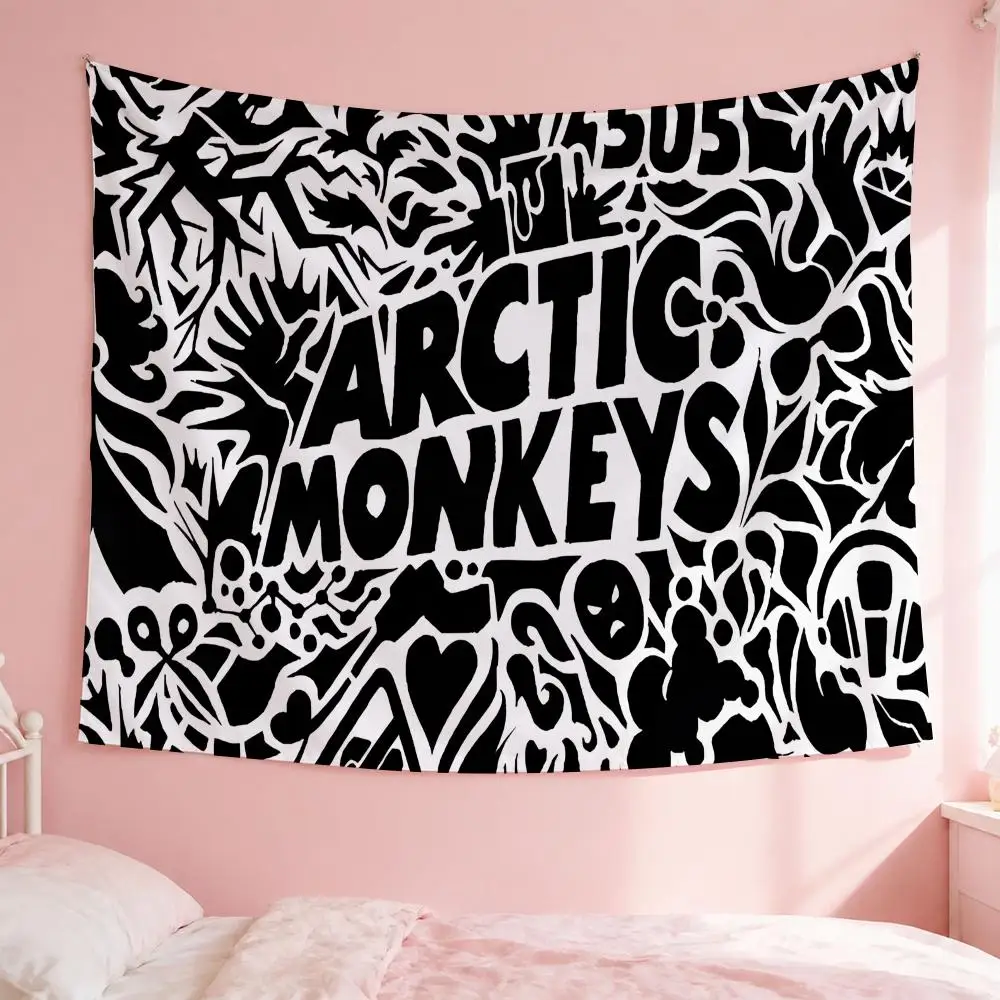 Band A-Arctic Monkeys Tapestry Wall Hanging Bohemian Wall Tapestries Mandala Home Decor For Living Room Bedroom Dorm