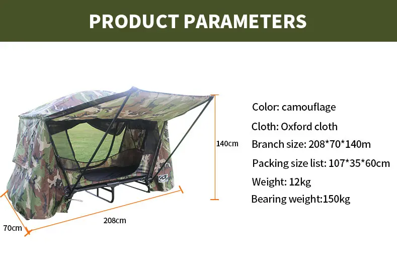 Hot Sale Automatic Tent Waterproof Camping Bed Hiking Above Off The Ground Sleeping Bed Tent With Bed Camping