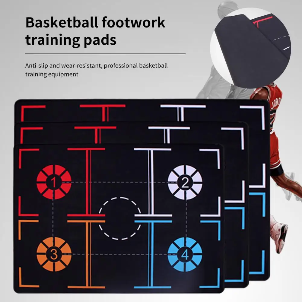 Anti-skid Wear-resistant Auxiliary Tool Basketball Footstep Mat Indoor Soundproofing Basketball Control Training Aids