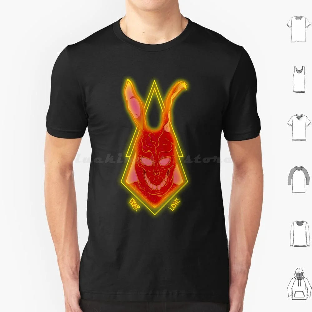 Donnie Darko Rabbit T Shirt Big Size 100% Cotton Donnie Darko Frank The Bunny Horror Movie Halloween Rabbit Fantasy Comics