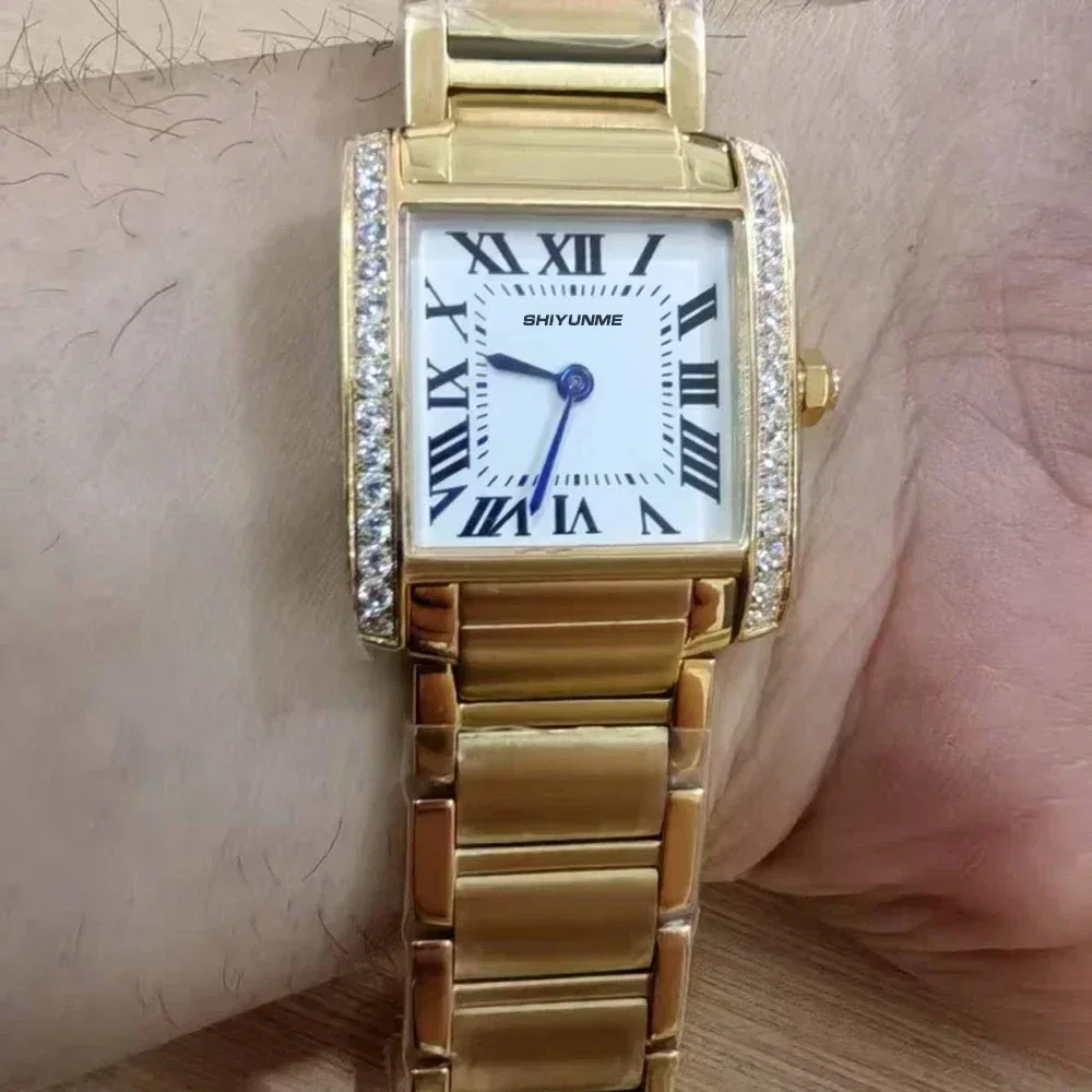 A333 Store 316L ساعة كوارتز بسيطة للنساء مقاومة للماء مربعة 25 ملم حزام من الفولاذ المقاوم للصدأ #3