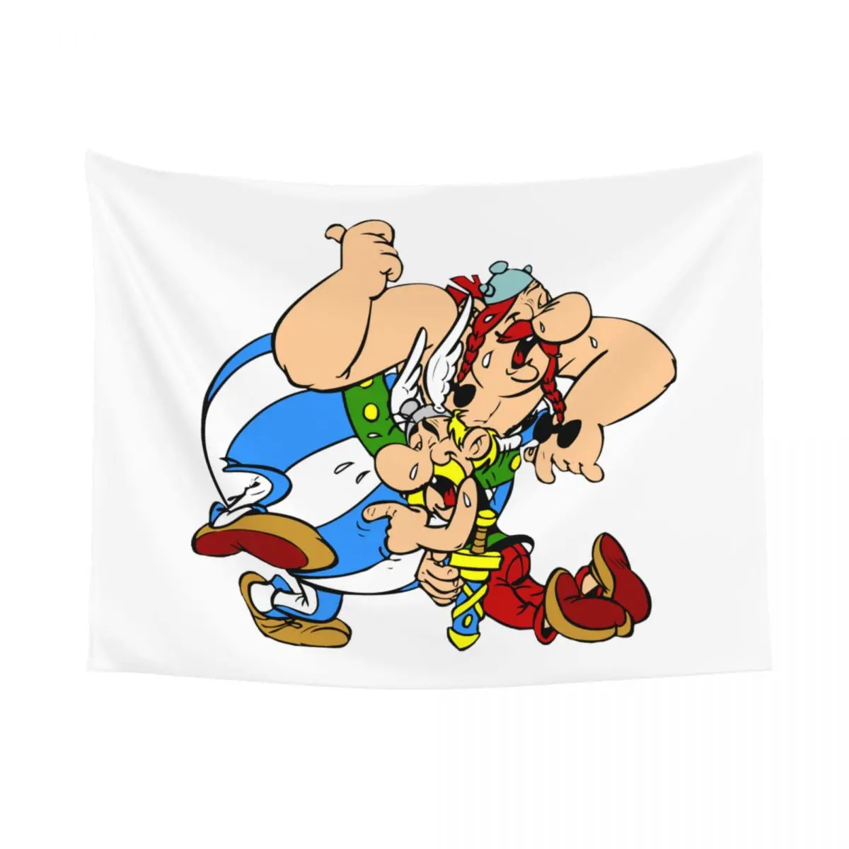 Adventure Comic Asterix And Obelix Tapestry Hippie Room Decor Manga Getafix Dogmatix Tapestries Wall Hanging for Bedroom Home