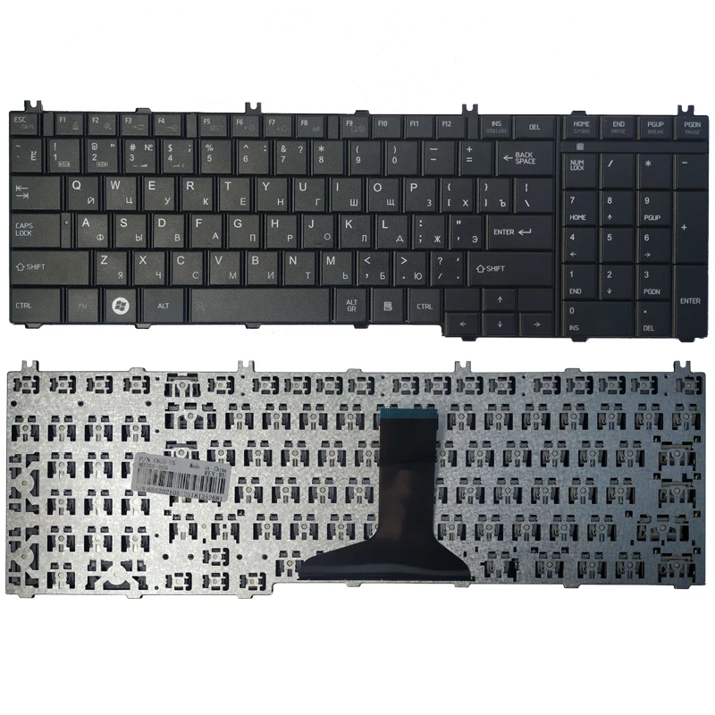 New Russian Keyboard For Toshiba Satellite L655 L655D C650 C655 C655D C660 C660D C650D L650 C670 L650D L755  RU Keyboard Black