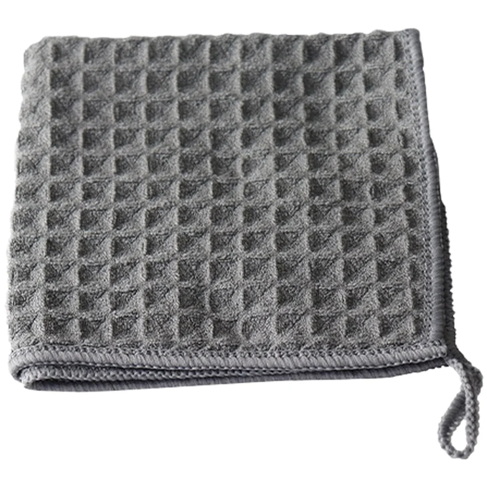Absorbent Waffle Weave Cleaning Towel for For BARISTA Use with Hang Loop Lint Rag for Efficient Spill Cleaning