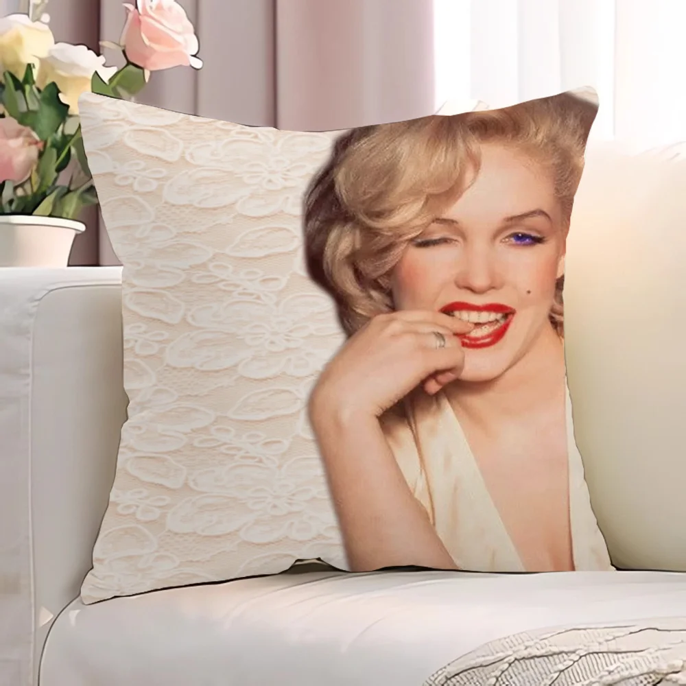 Pillow Cover M-Marilyn Monroe Home and Decoration Cushion Covers Decorative Pillows for Sofa Personalized Gifts 45x45 Cushions