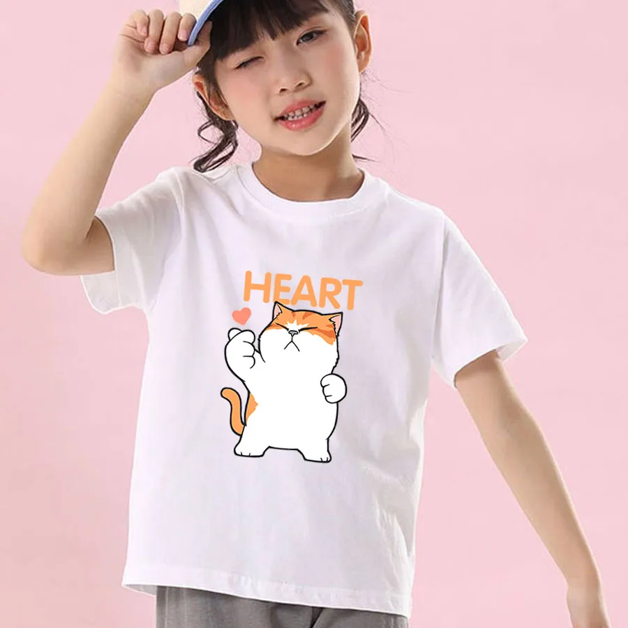 100% cotone 180gsm tessuto bambini ragazzo ragazza maglietta 2025 nuova estate donna manica corta T-shirt stile carino bianco tinta unita top