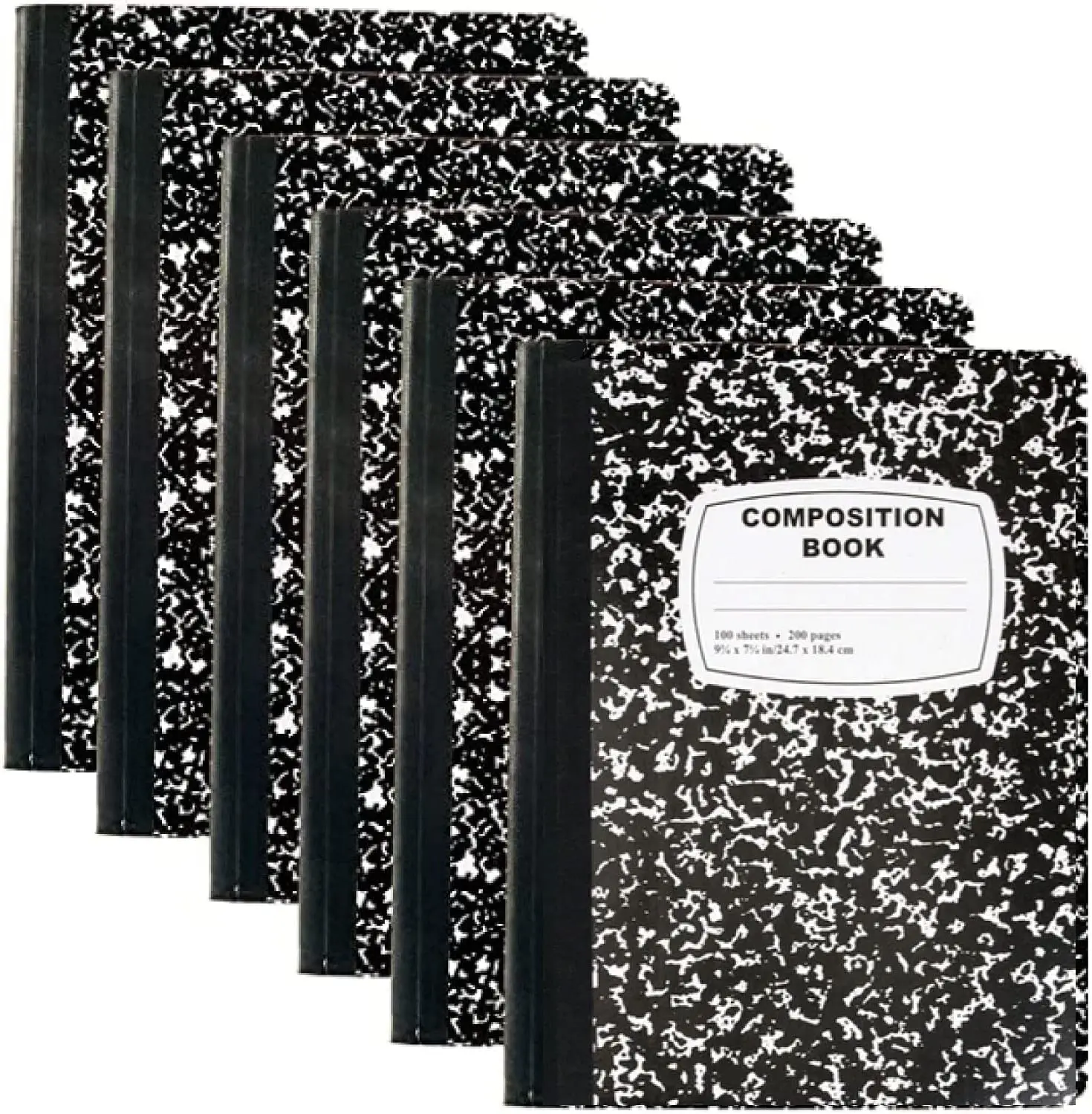 50 Pack Bulk Composition Notebook College Ruled, 200 Pages (100 Sheets), 9-3/4 x 7-1/2