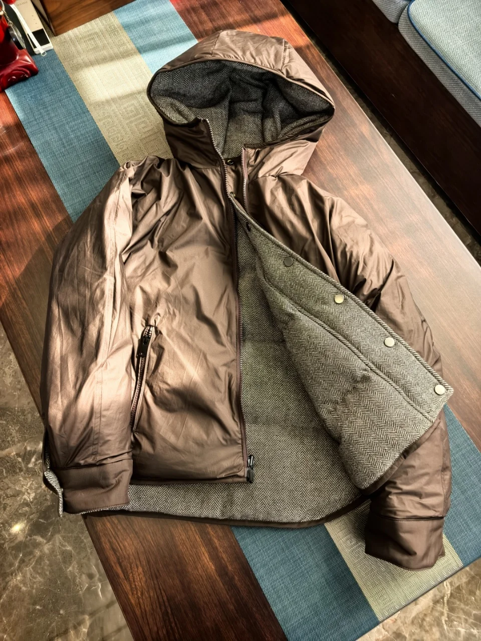 وصل حديثًا لخريف وشتاء 2025: سترة/معطف أنيقة ومتعددة الاستخدامات وغير رسمية وفاخرة بغطاء للرأس وقابلة للعكس #5