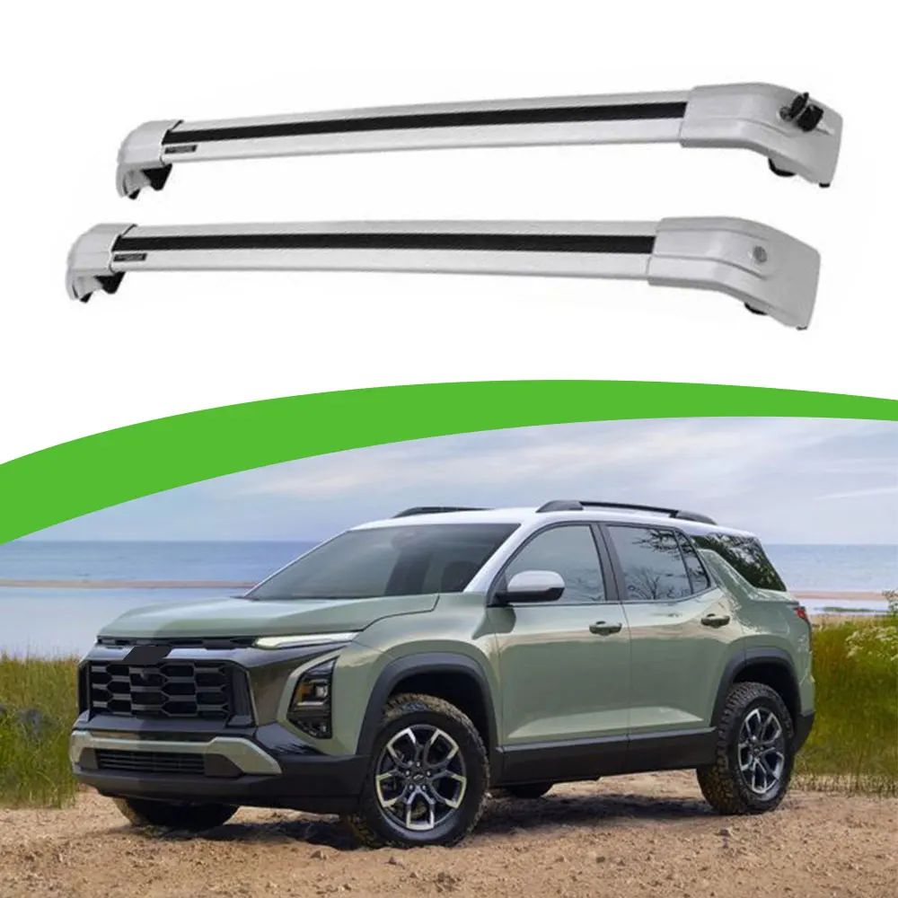 2Pcs Fits For All-New 2025 Equinox Lockable Roof Rail Rack Cross Bar Crossbar