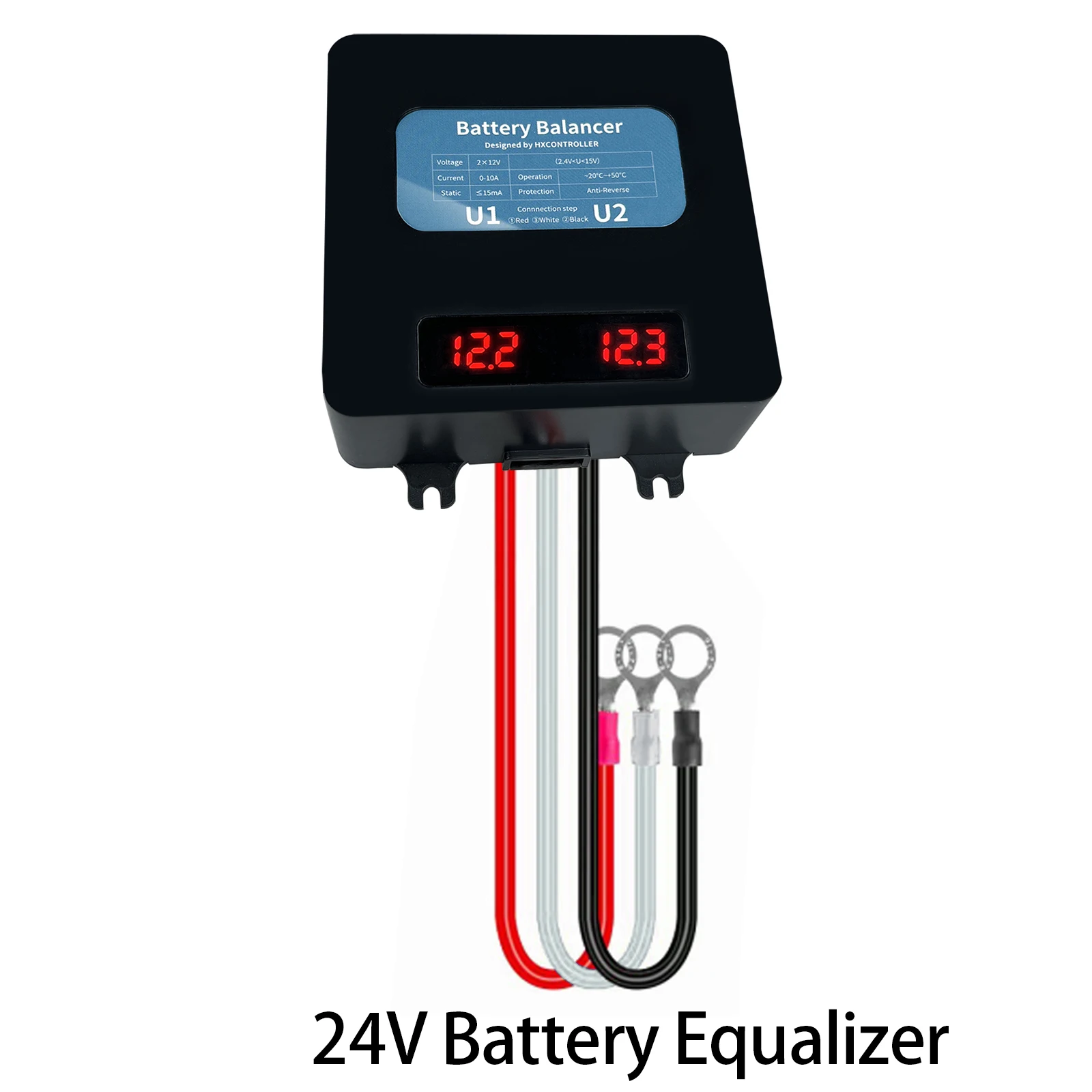 Imagem -04 - Bateria Balancer de Voltagem com Display Led Ácido ao Chumbo Lifepo4 Lítio para Sistema Painel Solar 48v 96v 4x12v