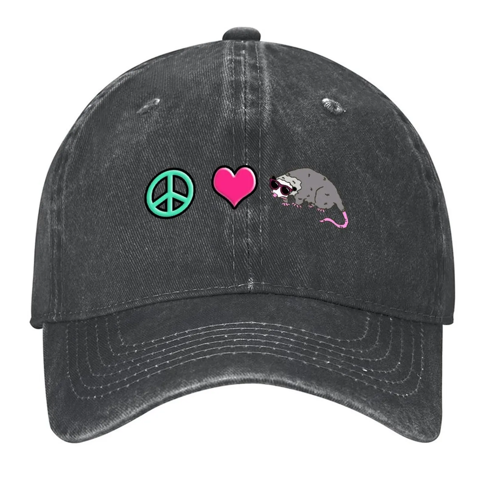 

Peace, Love, Opossums! (Gladys) Baseball Cap New In Hat Luxury man cap Military Cap Man Designer Hat Hats Woman Men's