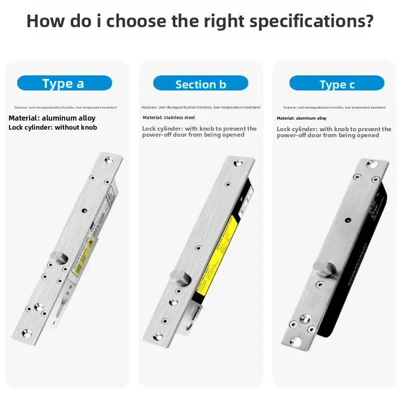 KOB Prison Six Core Electric Plug-in Lock Sturdy Narrow Panel Type Key Electric Plug-in Lock Intelligent Electric Control Lock