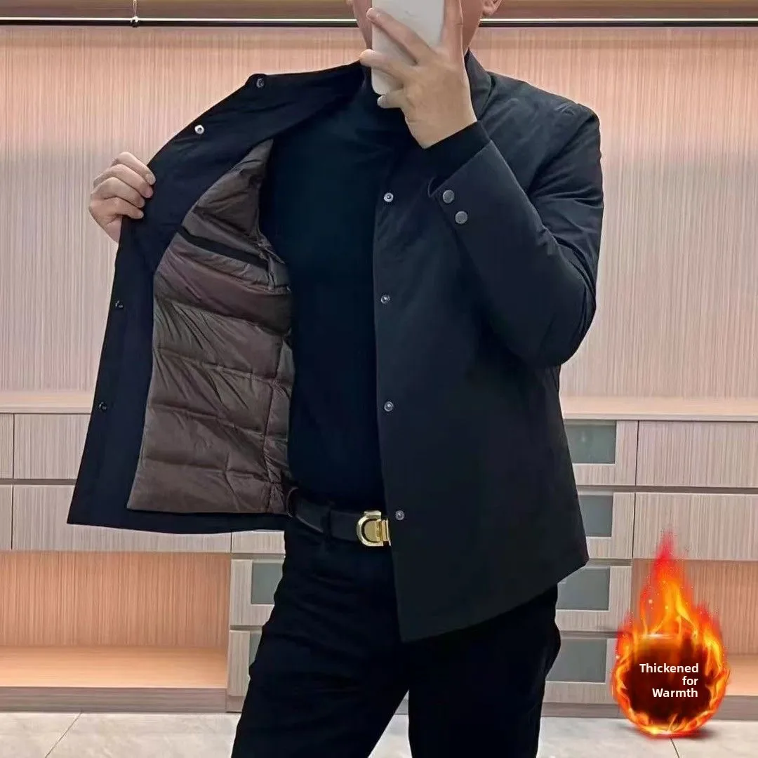 

Модная легкая хлопковая куртка с воротником для мужчин, повседневная одежда, новинка осени-зимы 2025, универсальная, трендовая, бренд Tagkita