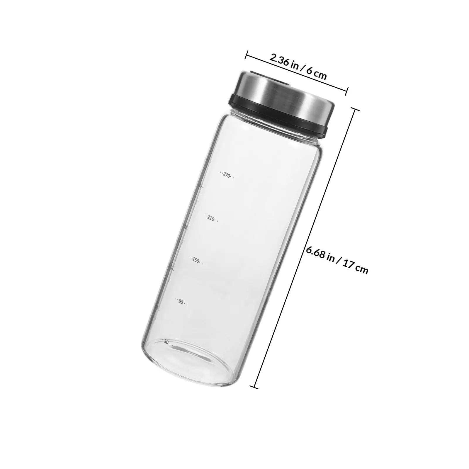 500Ml Ergonomic Round Glass Spice Shaker with Single Hand Operated Rotating Lid Fine Mesh Dispenser for Kitchen Home Hotel