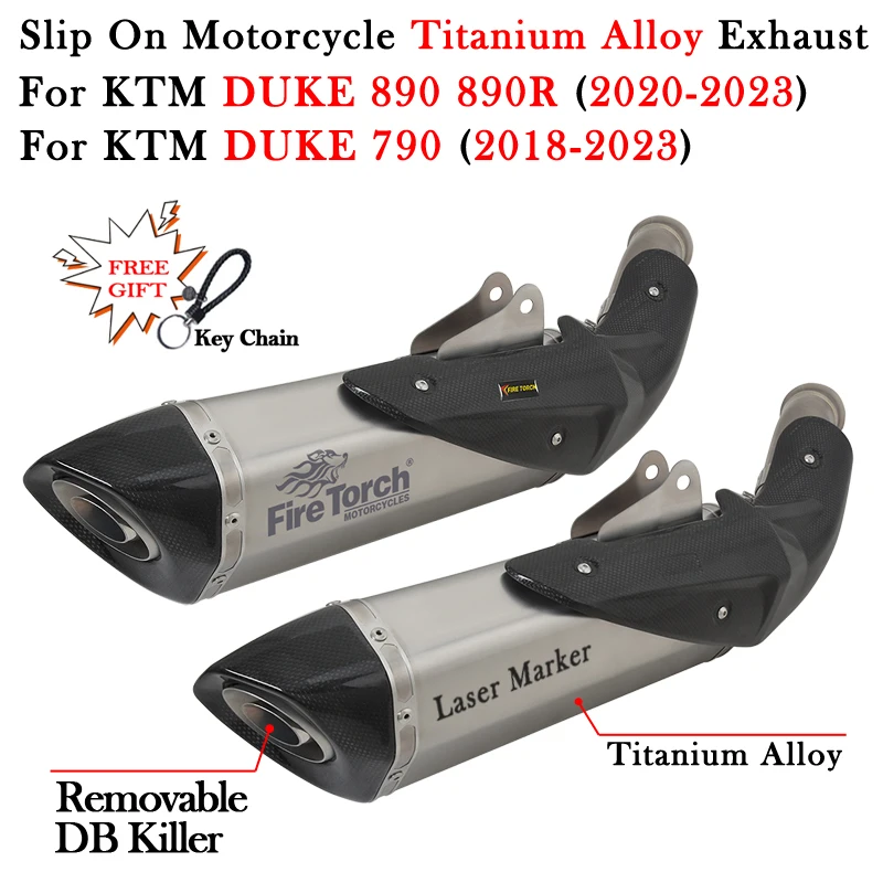 

Slip On For KTM DUKE 790 890 890R 2018 2019 2020 2021 2022 2023 Motorcycle Exhaust Muffler Escape Moto Modify Middle Link Pipe