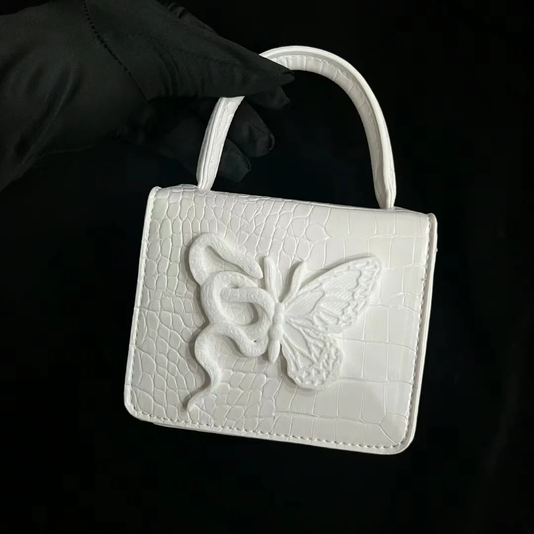 

Original Designer Brand Dark Snake Butterfly Lock Square Bag Fashion Chain Shoulder Crossbody Handbags for Women