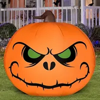 4FT Halloween Inflatable LED Lighted Pumpkin Doll Decoration Party Supplies Giant Inflatable Outdoor Indoor Decoration Prop Toys