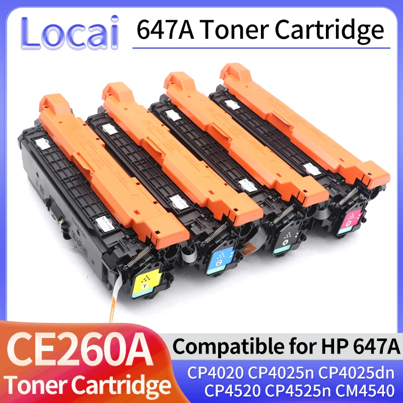 

647A Compatible for CE260A CE261A Toner cartridge Color Laserjet CP4020 CP4025n CP4025dn CP4520 CP4525n CP4525dn CP4525xh CM4540