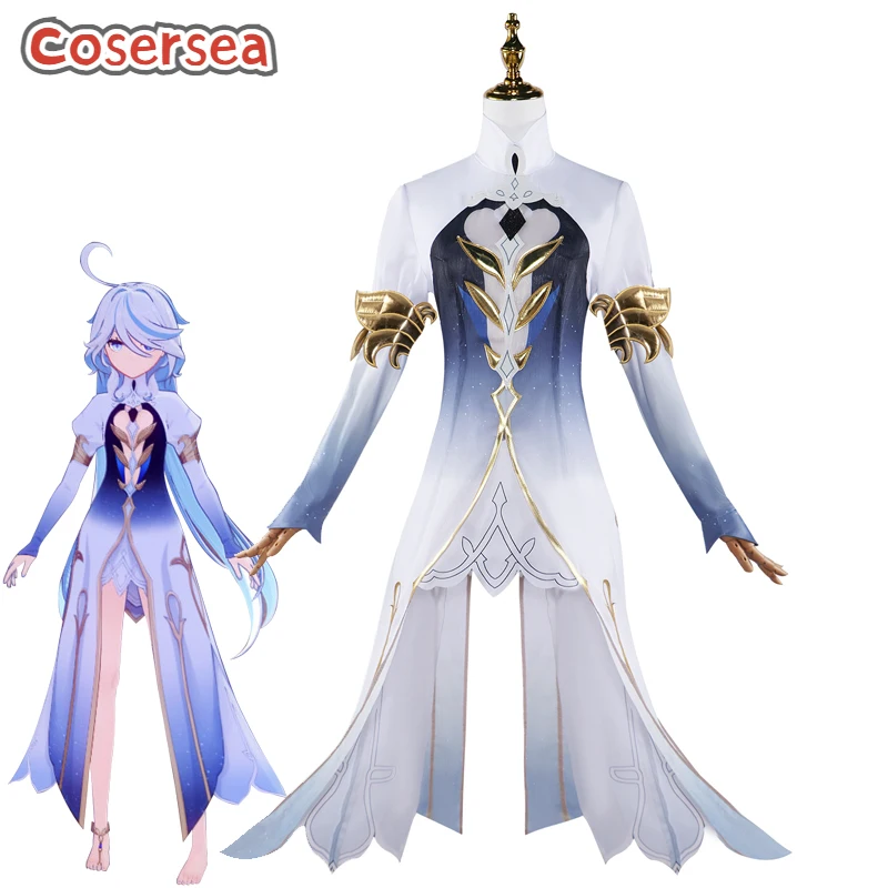 

Cosersea Furina Cosplay Costume Game Genshin Impact Furina Hydro Archon Focalors Fontaine God Women Dress Outfit Fullset Suit