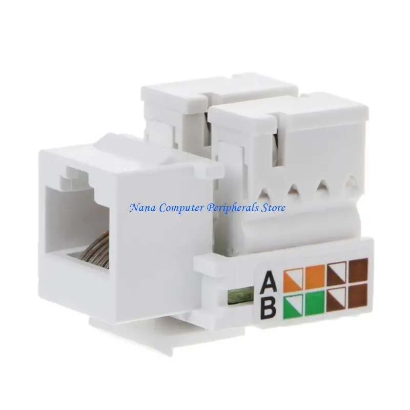 F68C 5PC CAT5E Module Information Socket RJ45 Connector Adapter Keystone