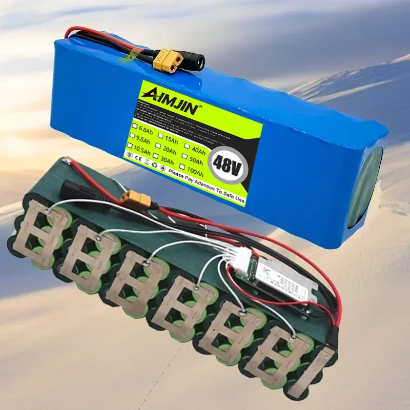 13S3P High quality, large capacity NEW 48V 100ah 48V Lithium Ion Battery 200Ah, for 54.6V Electric Scooter, with Reinforced BMS