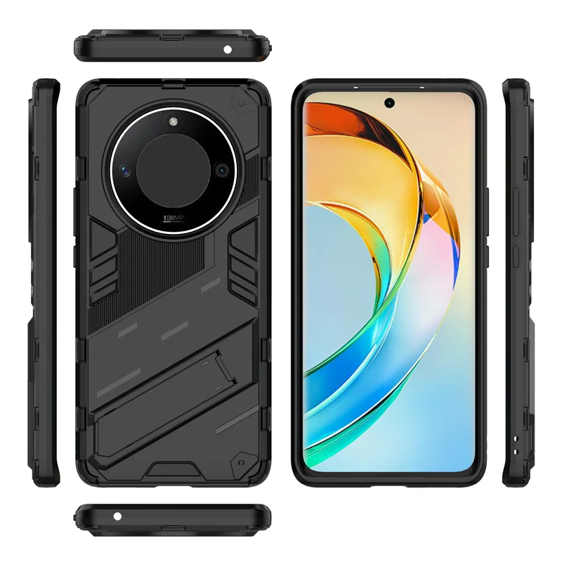 Per Honor X9b 5G Case Car Magnetic Holder cavalletto Hard PC Cover Capa On Honorx9b Xonor Honar Honer X9 b X 9b 5G Armor Coque