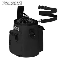 Petskd Pet Dog Treats Bag borsa portatile per alimenti per cani all'aperto per addestramento borsa per l'alimentazione di grande capacità Pet Trainer marsupio per cane