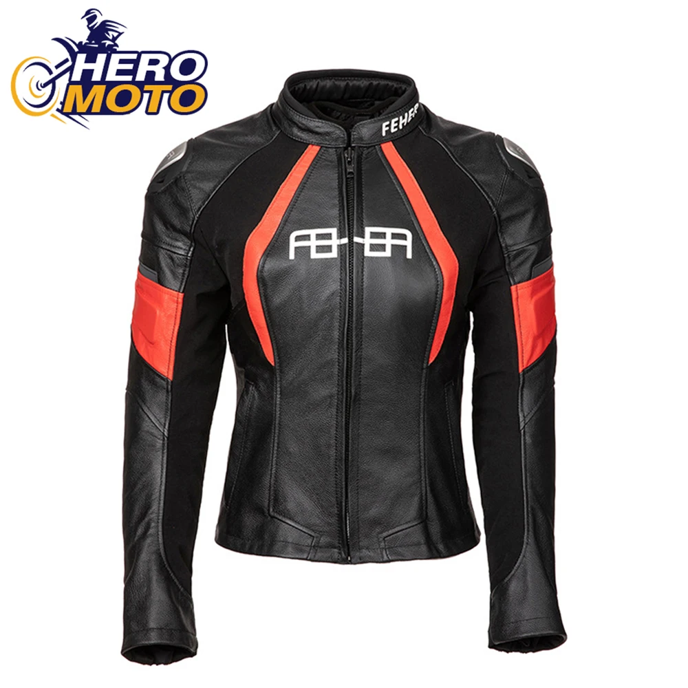 FEHER Motorcycle Jacket Cold-proof Motorbike Jacket Waterproof Motocross Riding Clothing Women CE Protective Gear Size S-2XL