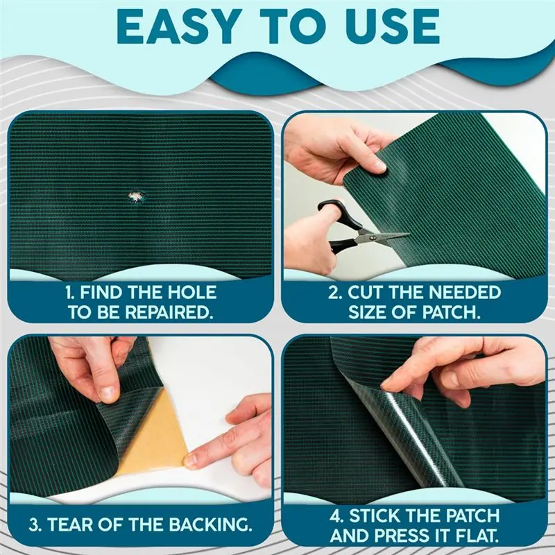 PZHI Pool Patch Repair Kit 2 Rolls 8x40 Inch Self Adhesive Swimming Pool Cover Repair Patch for Mesh Solid Covers