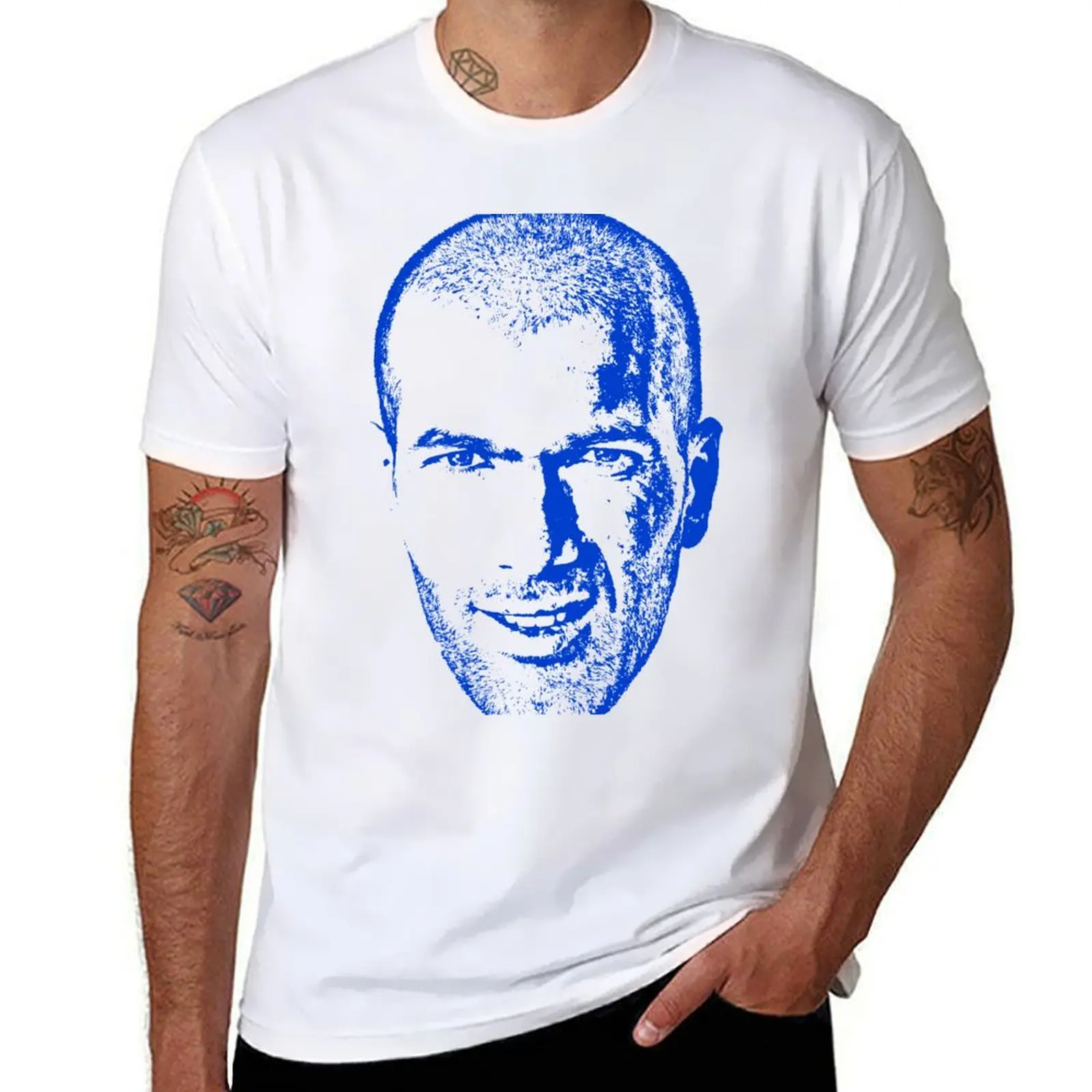 تي رجل للرجل مطبوعة قمصان ضئيلة رجل صالح عالية ل تي شيرت قمصان القطن تي جودة Zizou تي شيرت Zidane