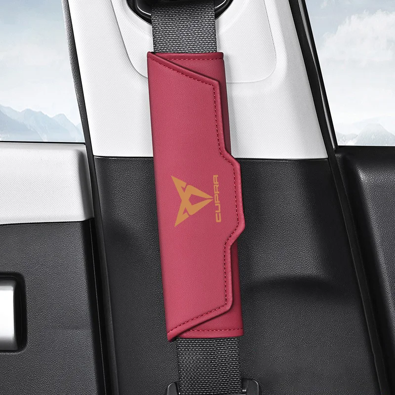 For SEAT Cupra FR Leon Arosa Tolendo Exeo Raval valve core Keychain Car Seat Belt Shoulder Pad Soft Comfort Cushion Cover view 3
