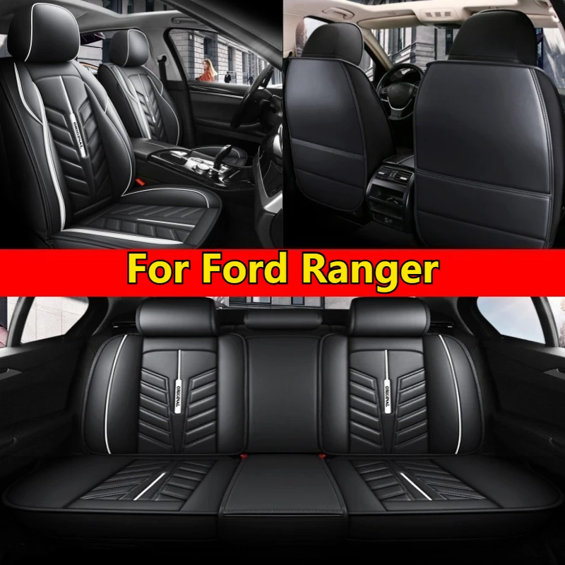 

Чехол на автомобильное сиденье Ford Ranger, водонепроницаемый, износостойкий, из искусственной кожи, полный комплект, 5-местный, с полной упаковкой, новый чехол на сиденье