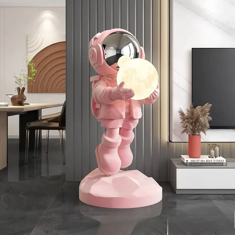 Resin Modern Simple Large Living Room Sculptures Astronaut Moulding Creative Sculptures Decoration Crafts Room Decorations