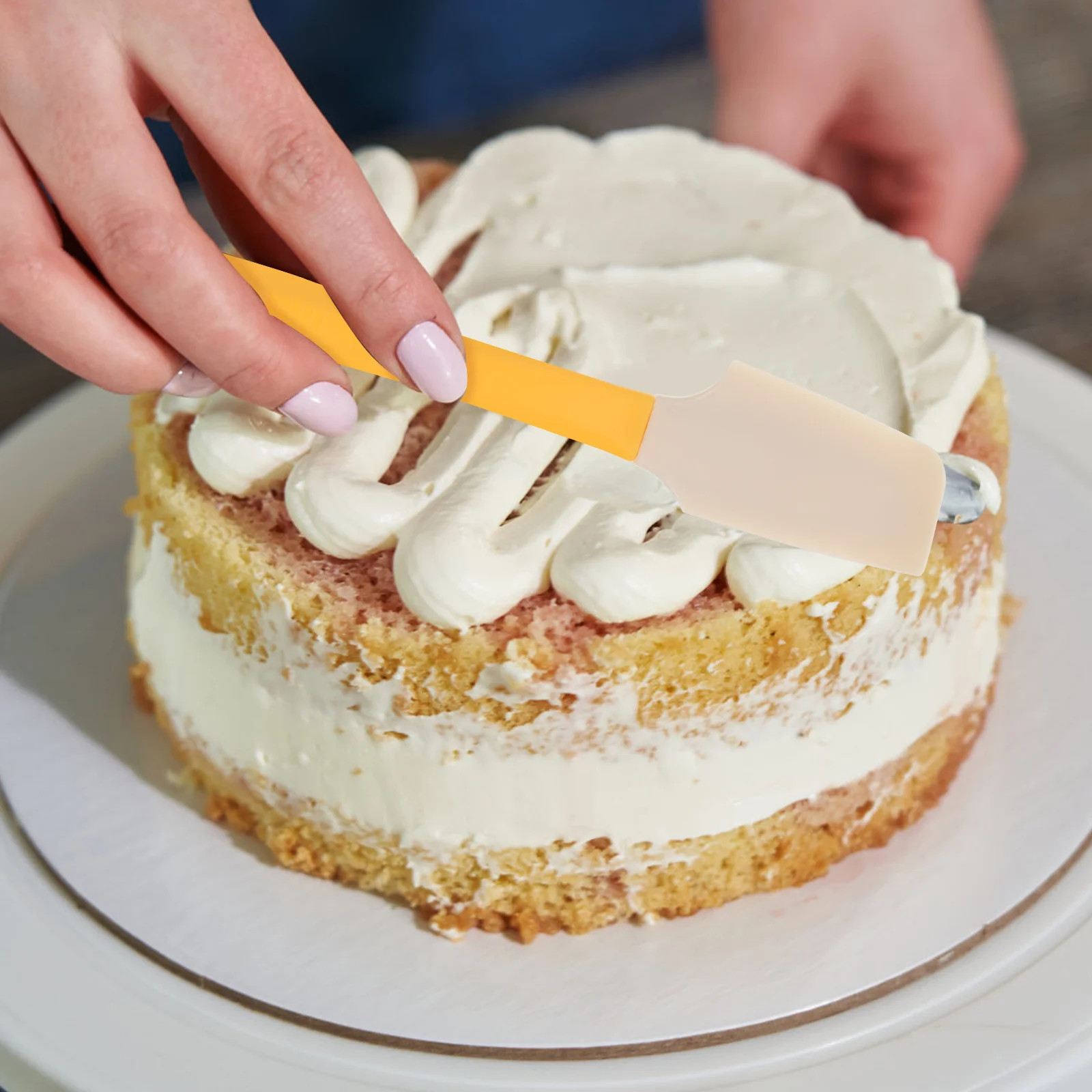 

8Pcs Silicone Jar Spatulas Smooth Surface Easy Clean Multipurpose Weddings Birthday Family Gathering Baking Tools