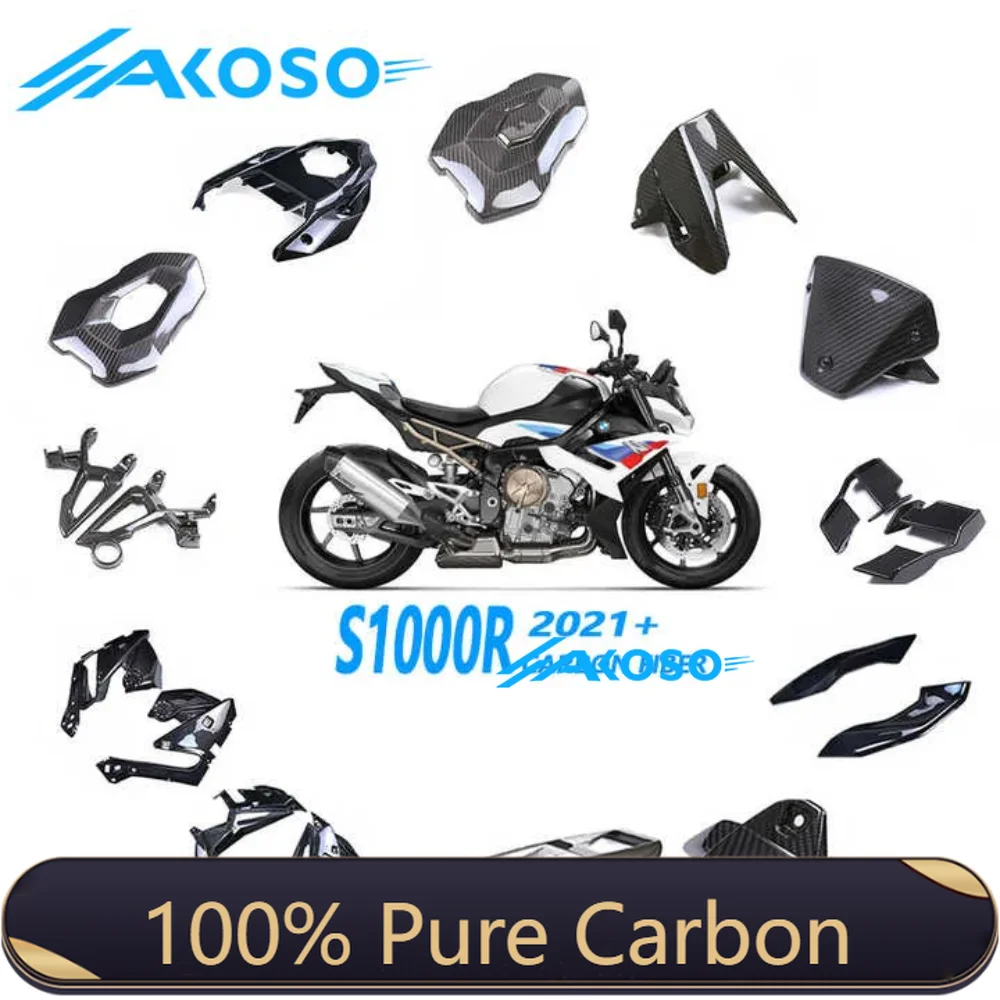 100% Full Pure 3K Dry Carbon Fiber Motorcycle Body Fairings Modification For BMW S1000R 2021 2022 2023 2024