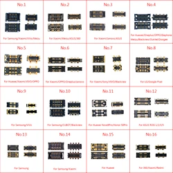 10 pçs conector fpc bateria a bordo para huawei honra xiaomi redmi meizu oppo vivo lenovo samsung sony asus lg clipe de pixel titular