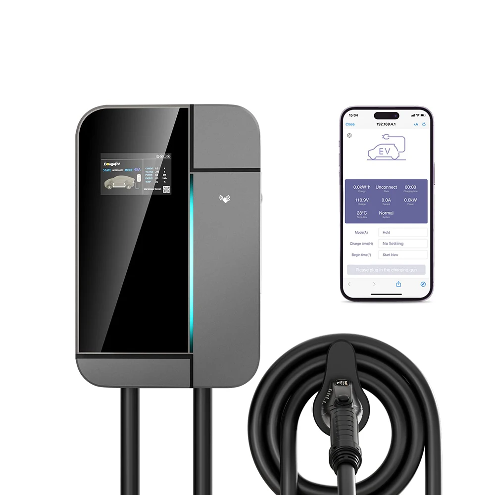 22KW Wallbox Home Use Electric Vehicle Wallbox Station EV Charging Station European Level 2 IEC 62196-2 plug Smart EV Charge