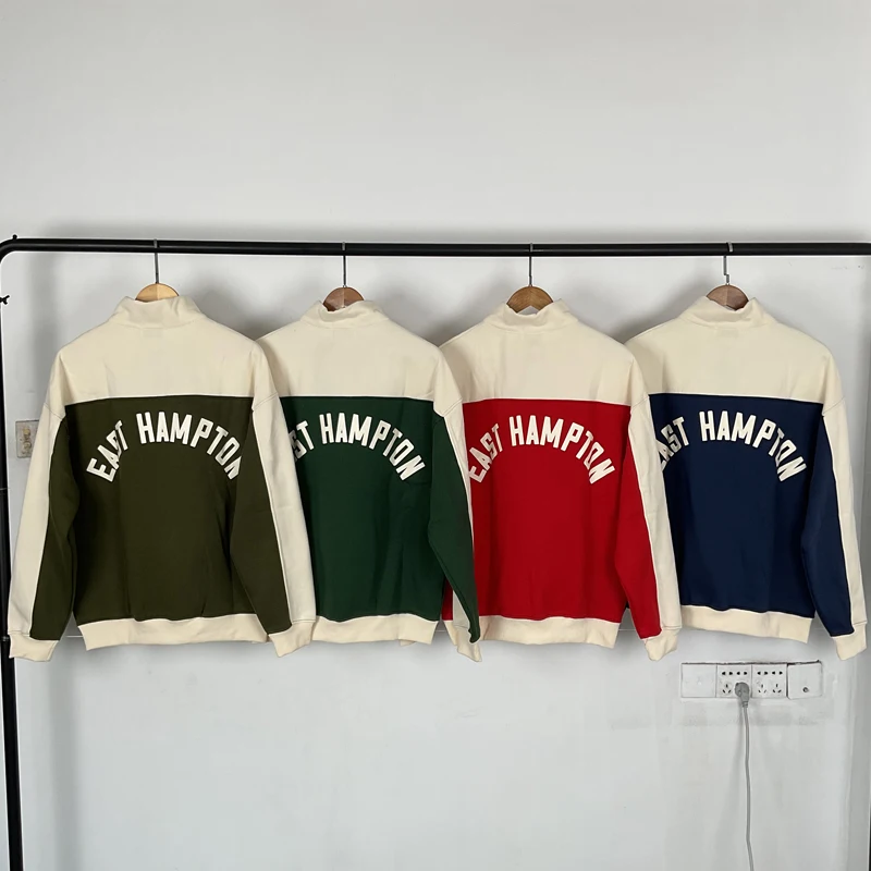 New Men's Women's Casual Daily Rhude Sweatshirt High-quality Letter Printed Fleece Thick Pullover Sweatshirts