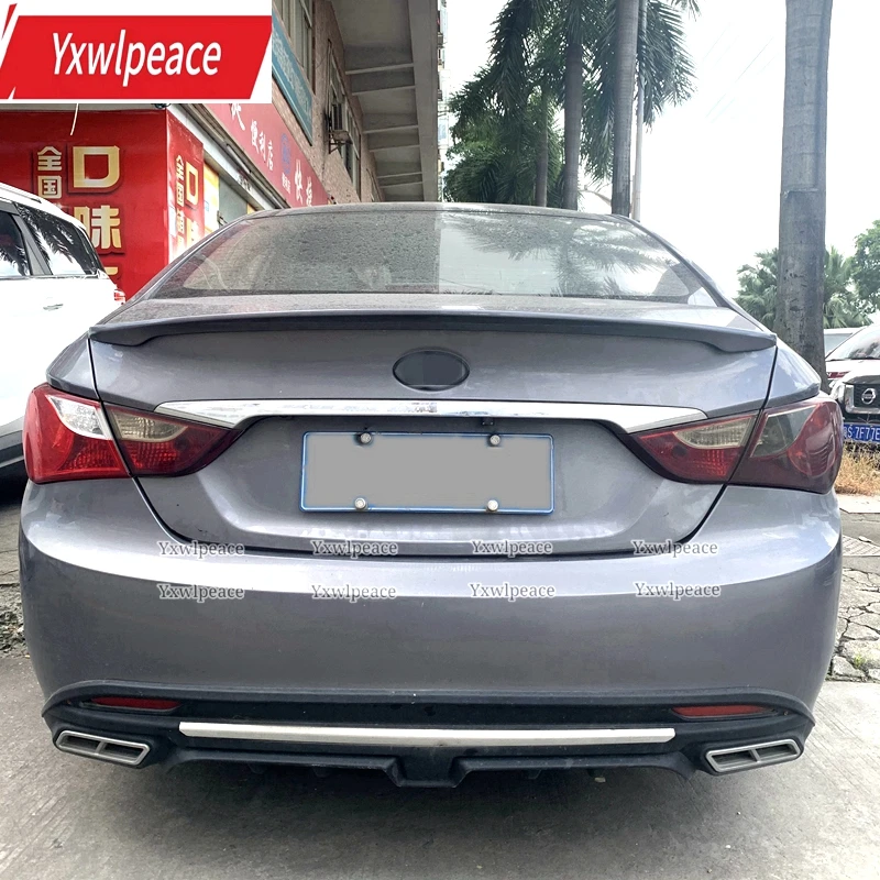 

For HYUNDAI Sonata Spoiler 2011-2013 High Quality ABS Material Car Rear Wing Primer Color Rear Trunk Lip Spoiler