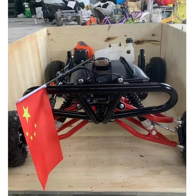 Popular Design Gasolene Farm Buggies Teenagers Drifting Buggy Powerful Dune Buggy Four Wheels Scooter Foot Operate Beach Cart