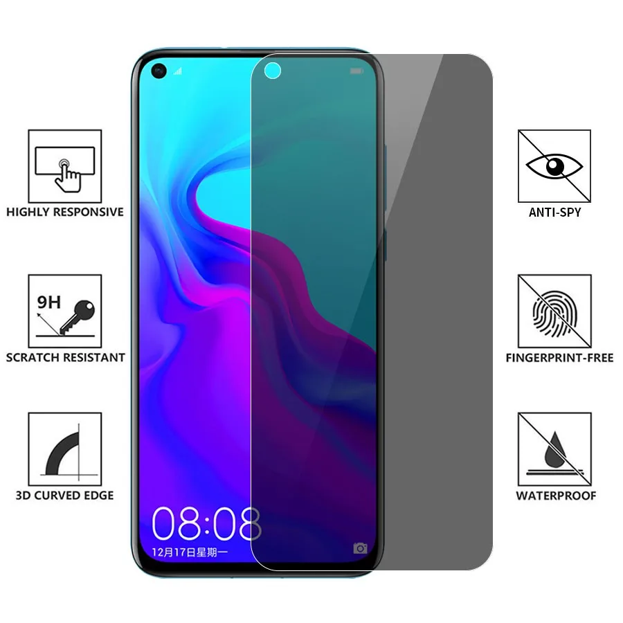 Anti-spy tempered glass case for samsung a22 cover on galaxy a 22 22a 4g 5g phone coque bag samsun  privacy glass image 3