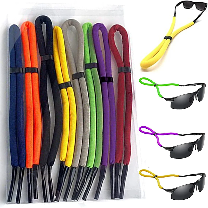 Swimming Floating Foam Eyeglasses Chain Straps Sport Glasses Cord Eyewear Strap Lanyard Adjustable Anti-Slip String Cord Holder