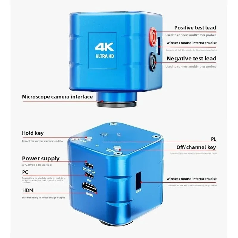 multifunction multimeter 4K camera magnifying glass industrial grade microscope camera camera
