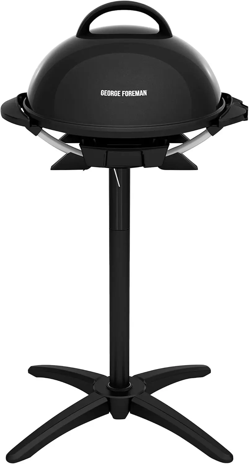 Indoor/Outdoor Electric Grill, 15-Serving, black