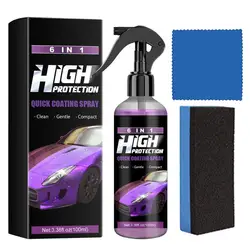 6 In 1 Car Ceramic Coating Spray 100ml Auto Nano Ceramic Coating Car Nano Spray Car Scratch Repair Body Compound Scratch Repair