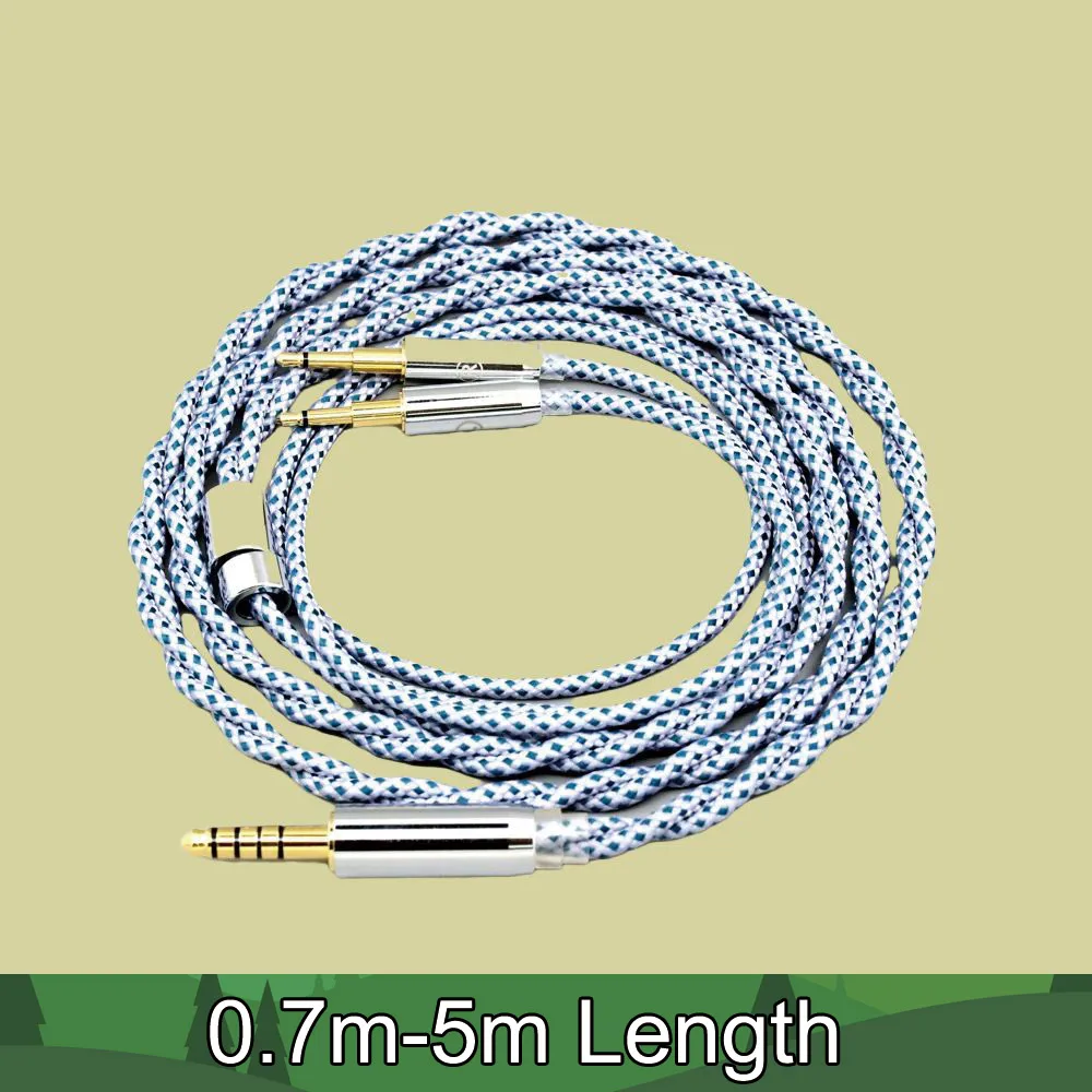 Cable de auriculares con blindaje OCC para Nighthawk Monoprice M650 Monolith M1060 M1060C M565 99% mezcla de plata pura grafeno 8644